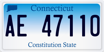 CT license plate AE47110