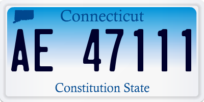 CT license plate AE47111