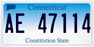 CT license plate AE47114