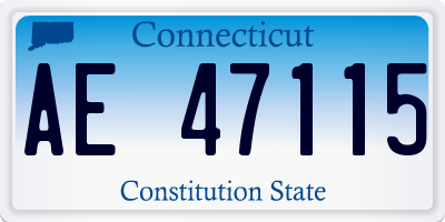 CT license plate AE47115