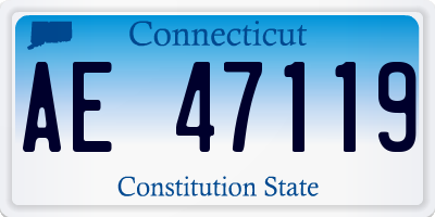 CT license plate AE47119