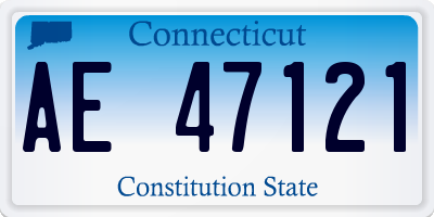 CT license plate AE47121