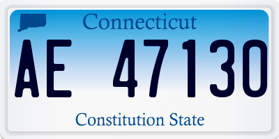 CT license plate AE47130
