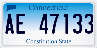 CT license plate AE47133