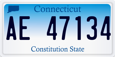 CT license plate AE47134