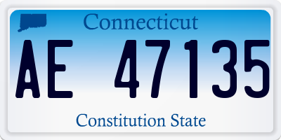 CT license plate AE47135