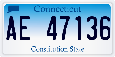 CT license plate AE47136