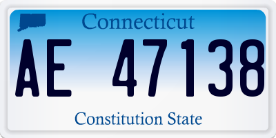 CT license plate AE47138