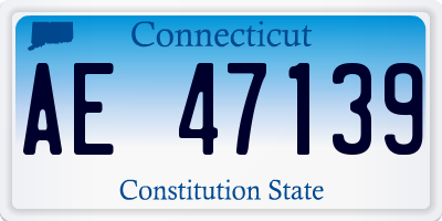 CT license plate AE47139