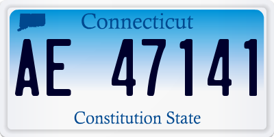 CT license plate AE47141