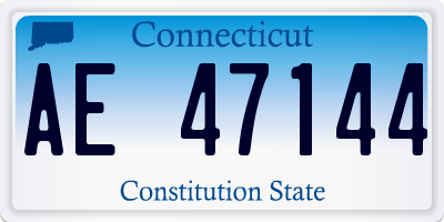 CT license plate AE47144