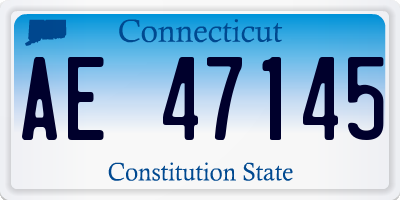 CT license plate AE47145