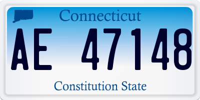 CT license plate AE47148