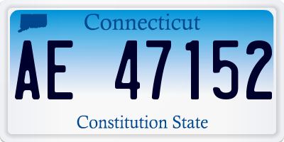 CT license plate AE47152