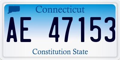 CT license plate AE47153