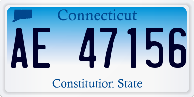 CT license plate AE47156