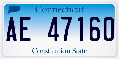 CT license plate AE47160