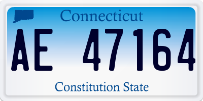 CT license plate AE47164