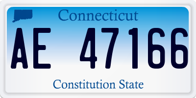 CT license plate AE47166