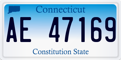 CT license plate AE47169
