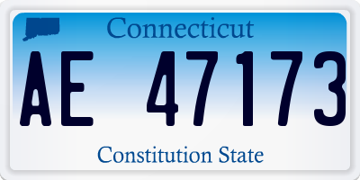 CT license plate AE47173