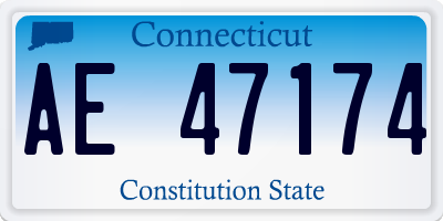 CT license plate AE47174