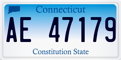 CT license plate AE47179