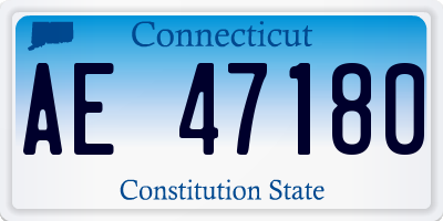 CT license plate AE47180