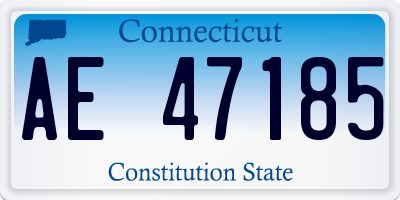 CT license plate AE47185