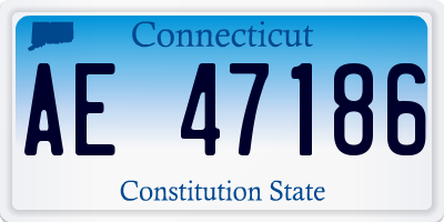 CT license plate AE47186