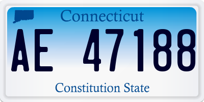 CT license plate AE47188