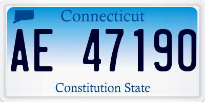 CT license plate AE47190