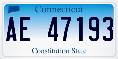 CT license plate AE47193