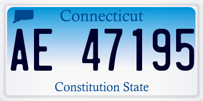 CT license plate AE47195