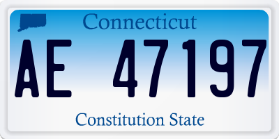 CT license plate AE47197