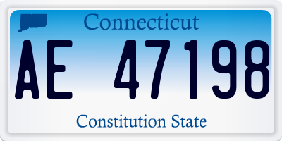 CT license plate AE47198