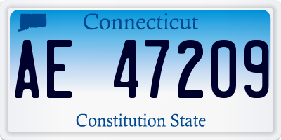 CT license plate AE47209
