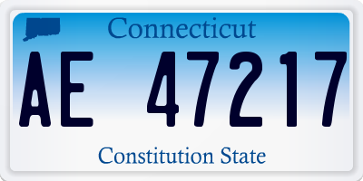 CT license plate AE47217