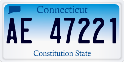 CT license plate AE47221