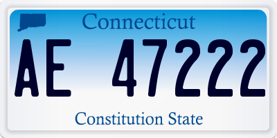 CT license plate AE47222