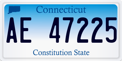 CT license plate AE47225