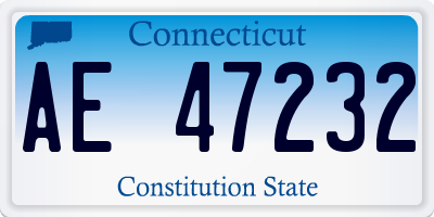CT license plate AE47232