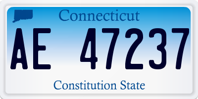 CT license plate AE47237