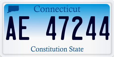 CT license plate AE47244
