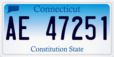 CT license plate AE47251