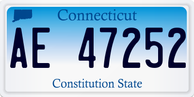 CT license plate AE47252