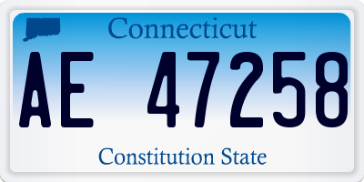 CT license plate AE47258