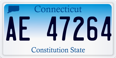 CT license plate AE47264