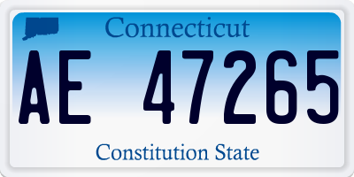CT license plate AE47265
