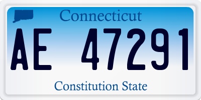 CT license plate AE47291